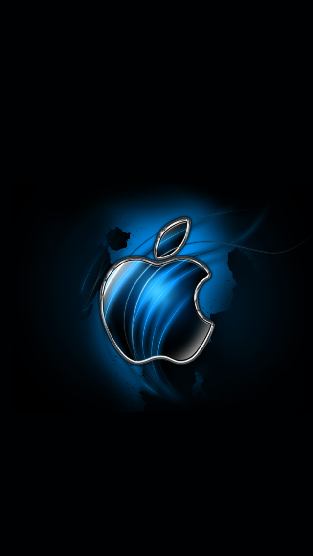 Swirly Apple-blue Apple Iphone 5s Hd Wallpapers Available - Graphic Design , HD Wallpaper & Backgrounds