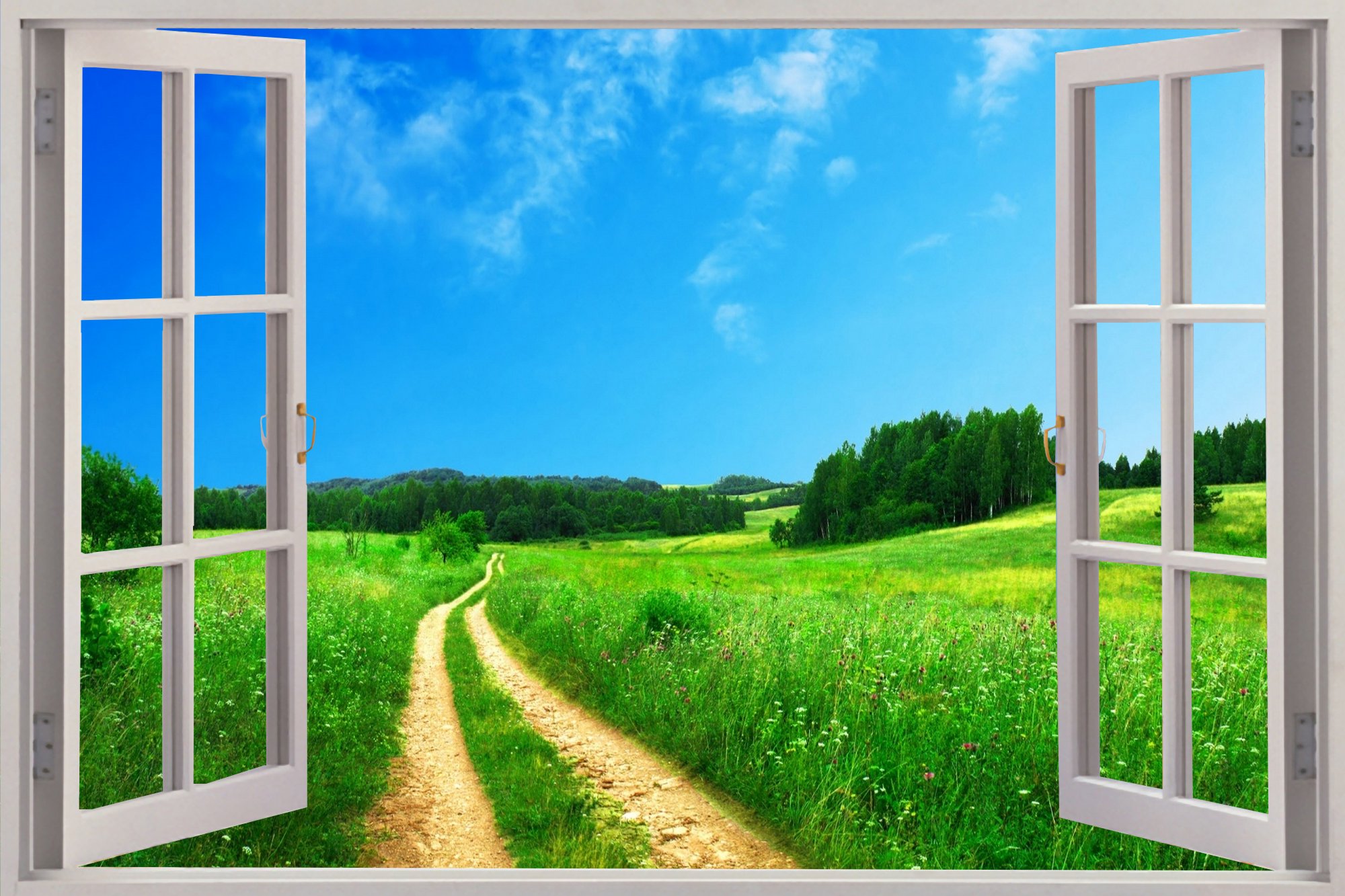 Beautiful View Window Wallpaper Wide Wallpaper - Window View High Resolution , HD Wallpaper & Backgrounds