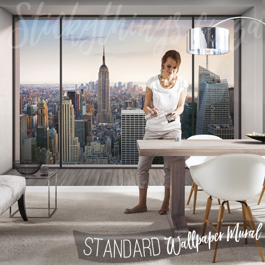 Nyc Penthouse Wall Mural Window View Of New York City - New York City , HD Wallpaper & Backgrounds