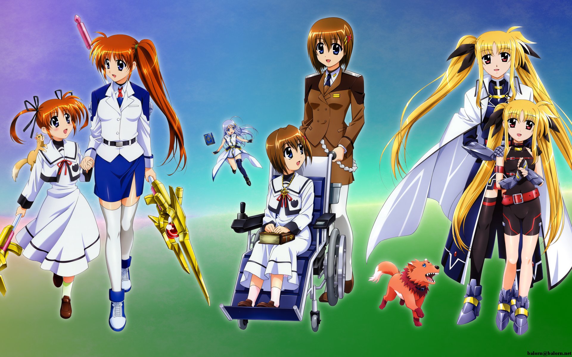 Magical Girl Lyrical Nanoha Strikers Wallpaper Hd - Mahou Shoujo Lyrical Nanoha Hayate , HD Wallpaper & Backgrounds