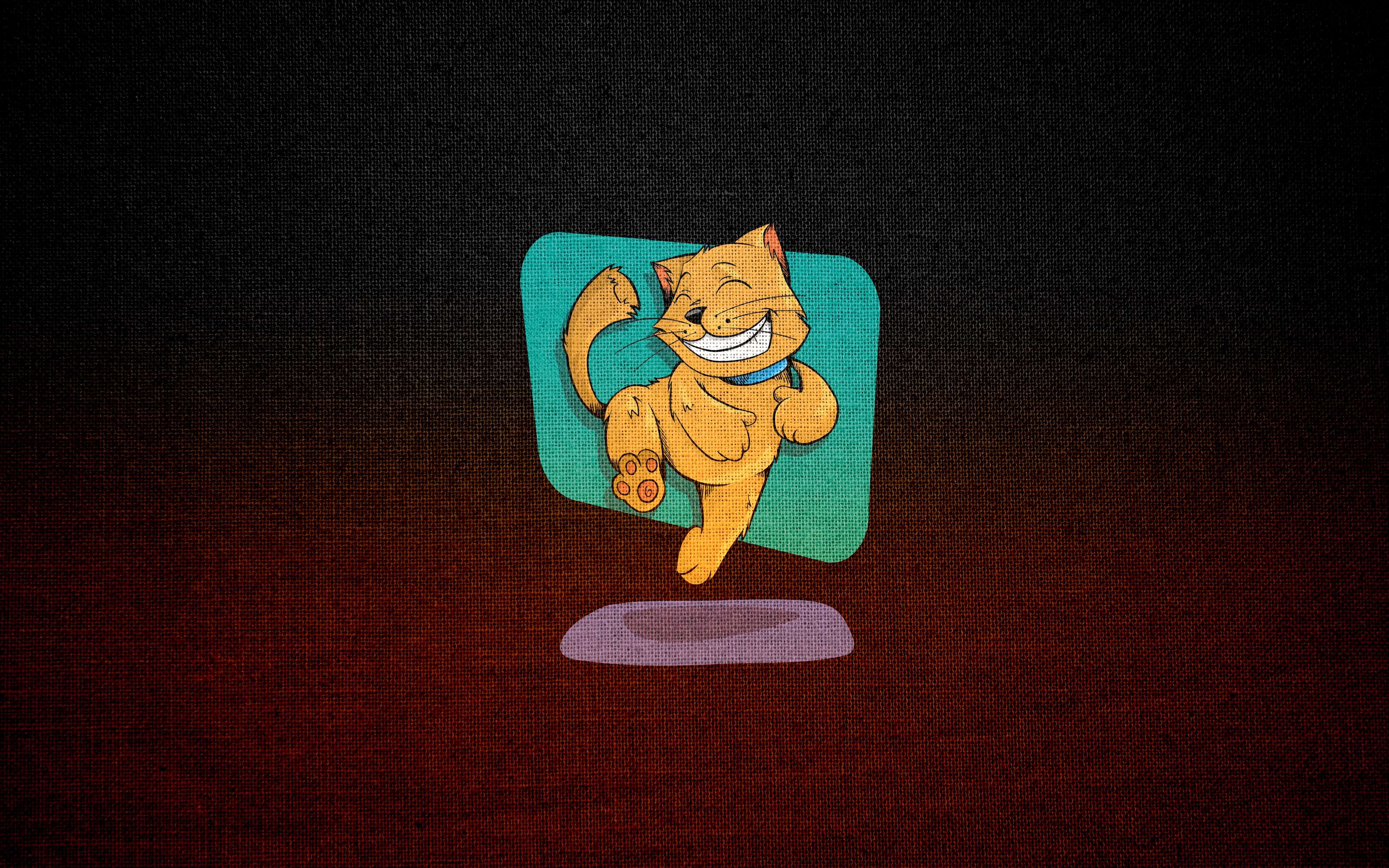Wallpaper Cat, Art, Happy, Sticker - Cartoon , HD Wallpaper & Backgrounds