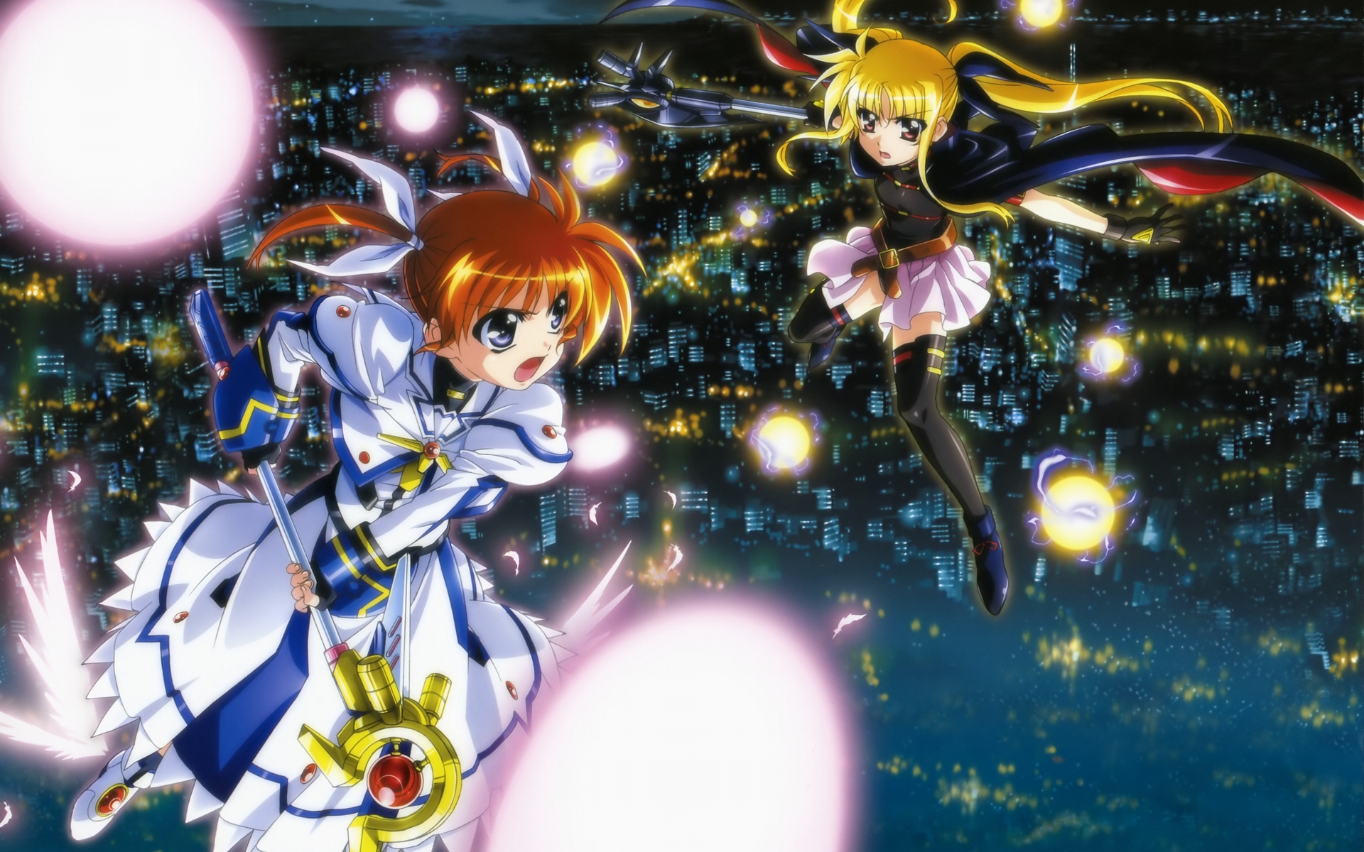 Magical Girl Lyrical Nanoha Hd Wallpaper - Mahou Shoujo Lyrical Nanoha , HD Wallpaper & Backgrounds