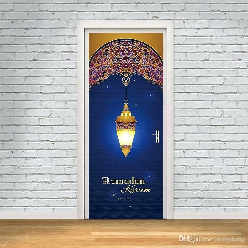 Door Wallpaper Muslin Stickers Wall Sticker Bedroom - Ramadan Kareem Door Decorations , HD Wallpaper & Backgrounds