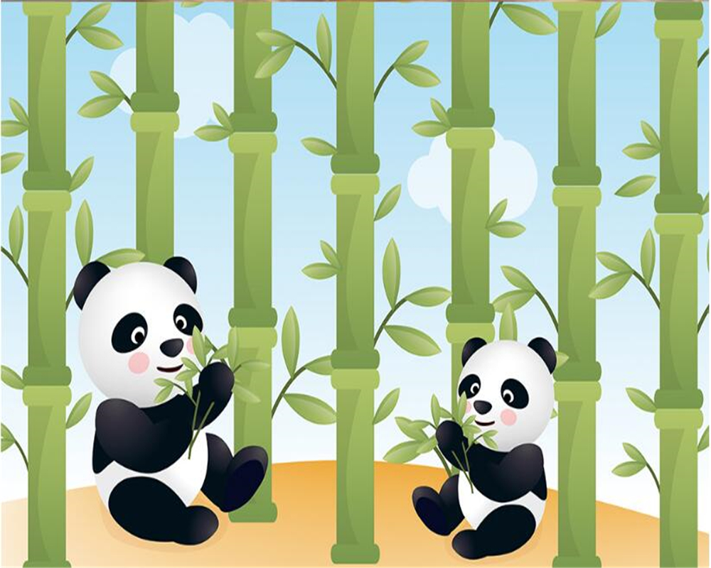 Beibehang High Quality Fashion Wallpaper Cute Cartoon - Background Panda Theme , HD Wallpaper & Backgrounds