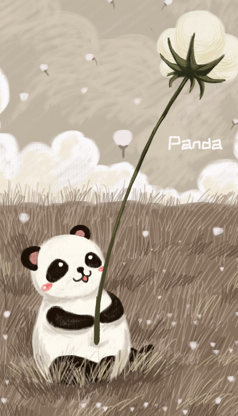 Cute Panda Cell Phone Wallpaper Cute Panda Cell Phone - Kartun Panda Lucu Imut , HD Wallpaper & Backgrounds