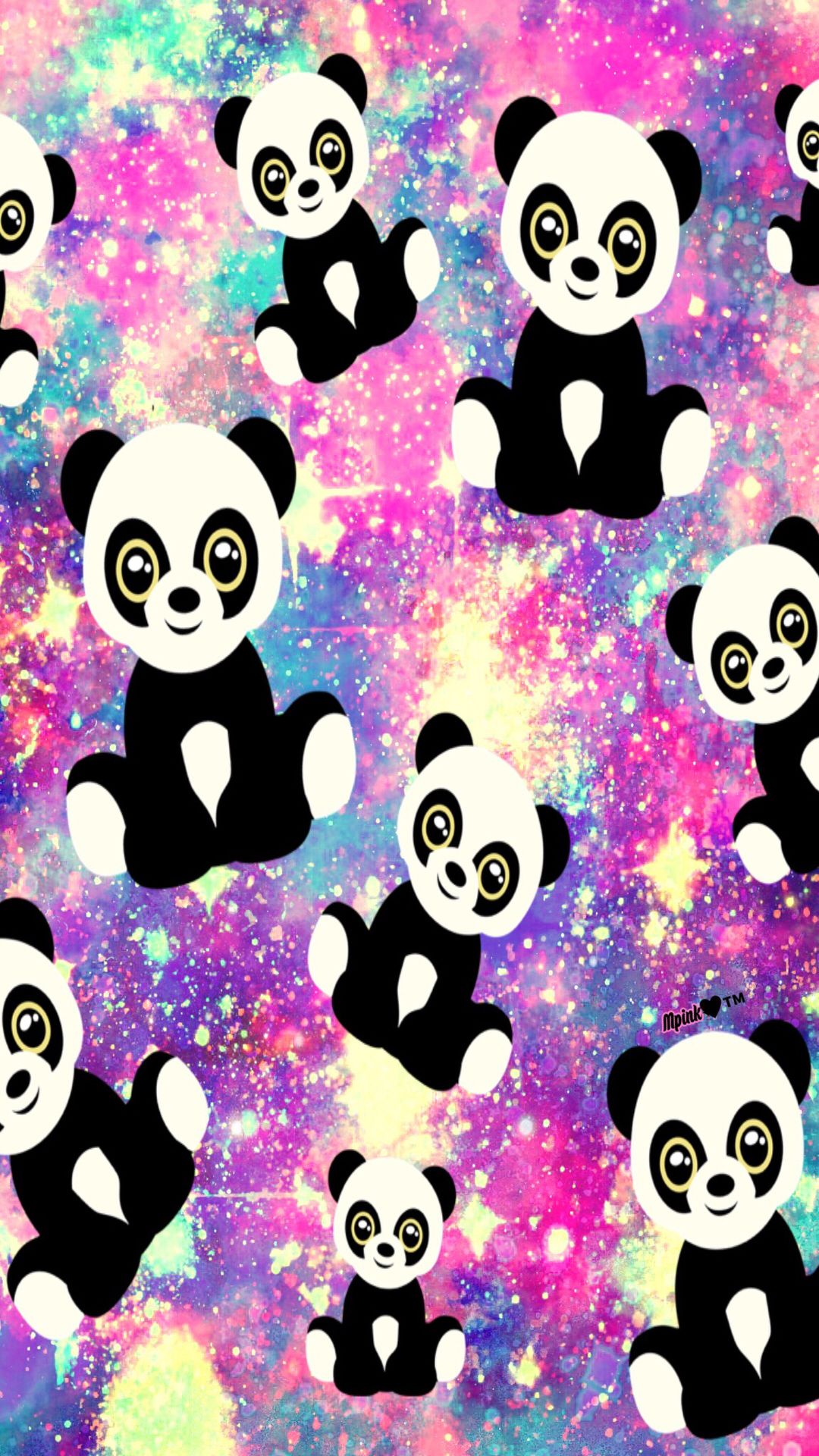 Galaxy Cute Pink Panda , HD Wallpaper & Backgrounds