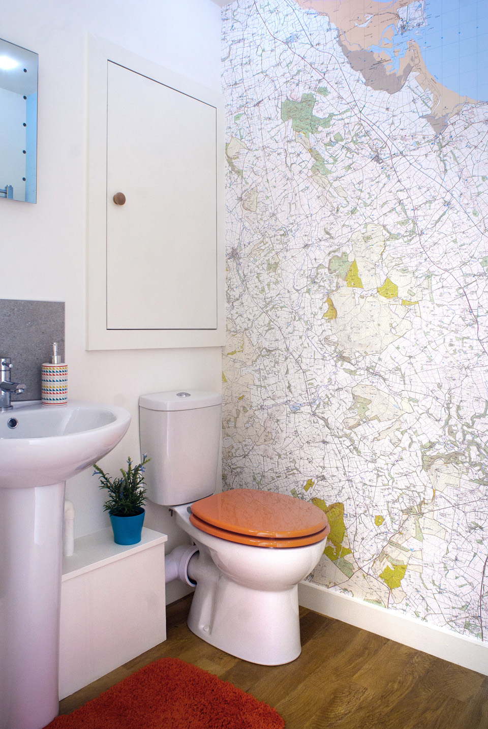 Rosebud Wc With Ordnance Survey Map Wallpaper - Bathroom , HD Wallpaper & Backgrounds
