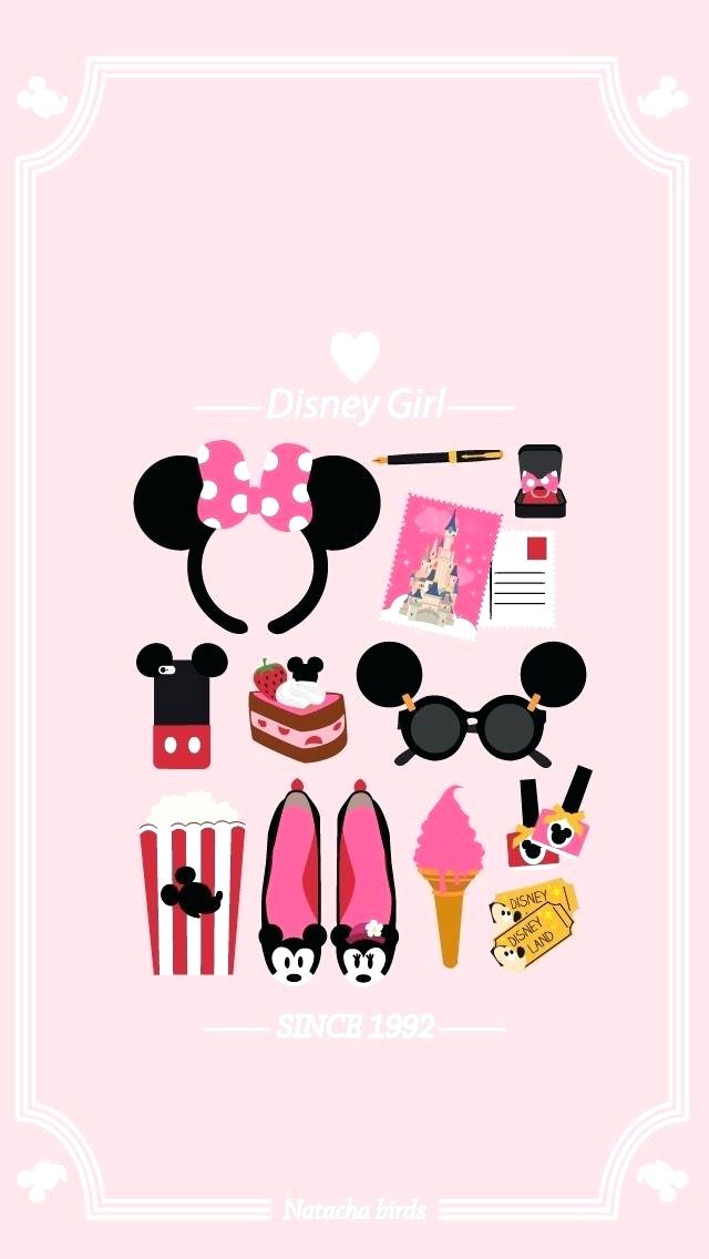 Disney Minnie Mouse Wallpaper Wallpaper Design Wall - Aesthetic Disney Lockscreen , HD Wallpaper & Backgrounds