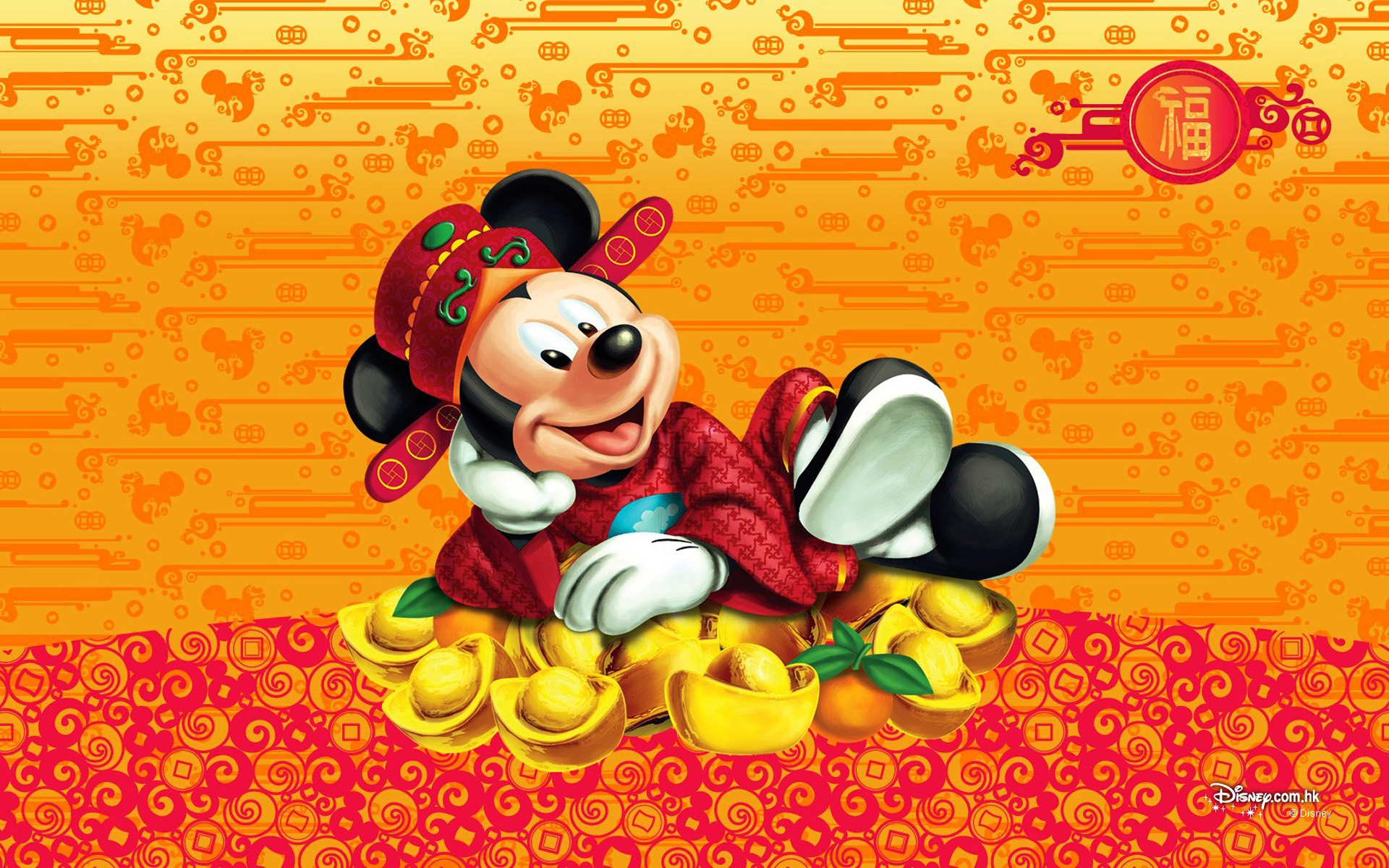 Mickey Chinese New Year , HD Wallpaper & Backgrounds