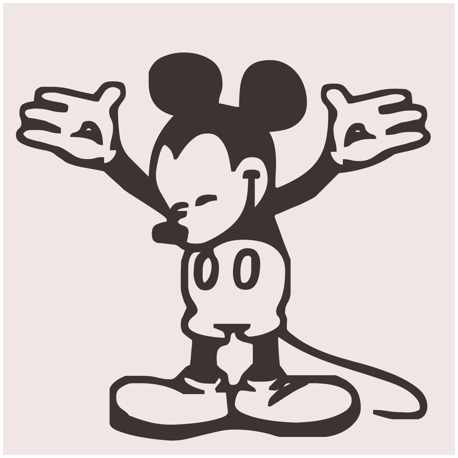 Mickey Mouse Clipart Black And White - Black And White Mickey Mouse , HD Wallpaper & Backgrounds