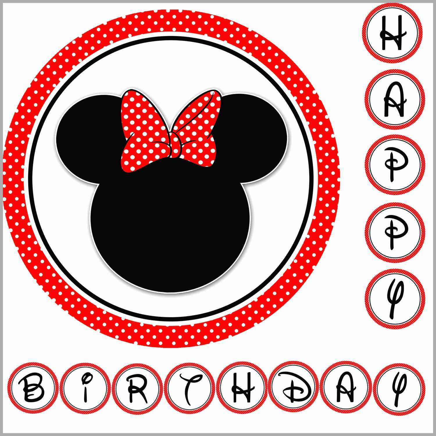 Mickey Mouse Wallpaper Border Self Adhesive Cute Bordre - Printable Happy Birthday Minnie Mouse , HD Wallpaper & Backgrounds