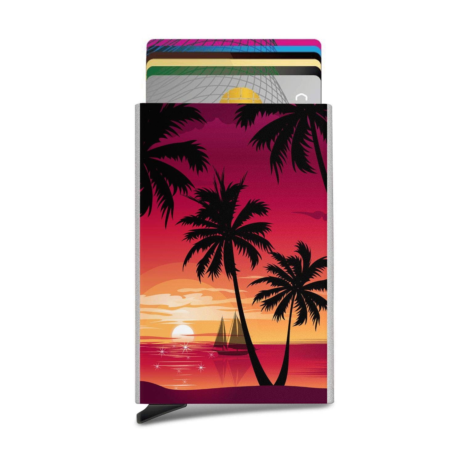 Palm Tree Sunset Wallpaper Business Unisex Automatic - Cool Backgrounds Of Beach , HD Wallpaper & Backgrounds