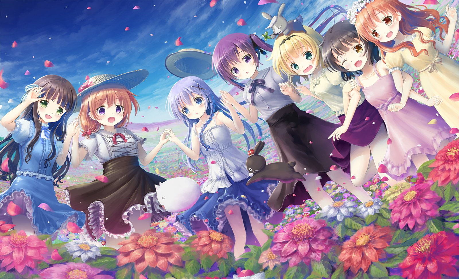 Anime, Is The Order A Rabbit, Chino Kafū, Chiya Ujimatsu - Jouga Maya , HD Wallpaper & Backgrounds