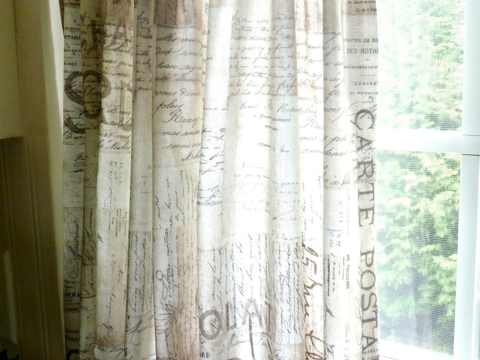 French Script Curtains Curtain Terrific Tar Sheer Curtains - Script Curtains Black And White , HD Wallpaper & Backgrounds