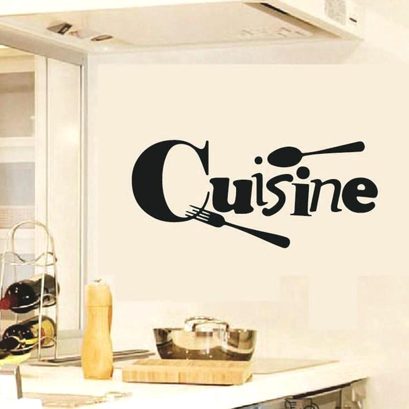 Image 0 French Wall Decals Script - Décoration Lettre Cuisine , HD Wallpaper & Backgrounds