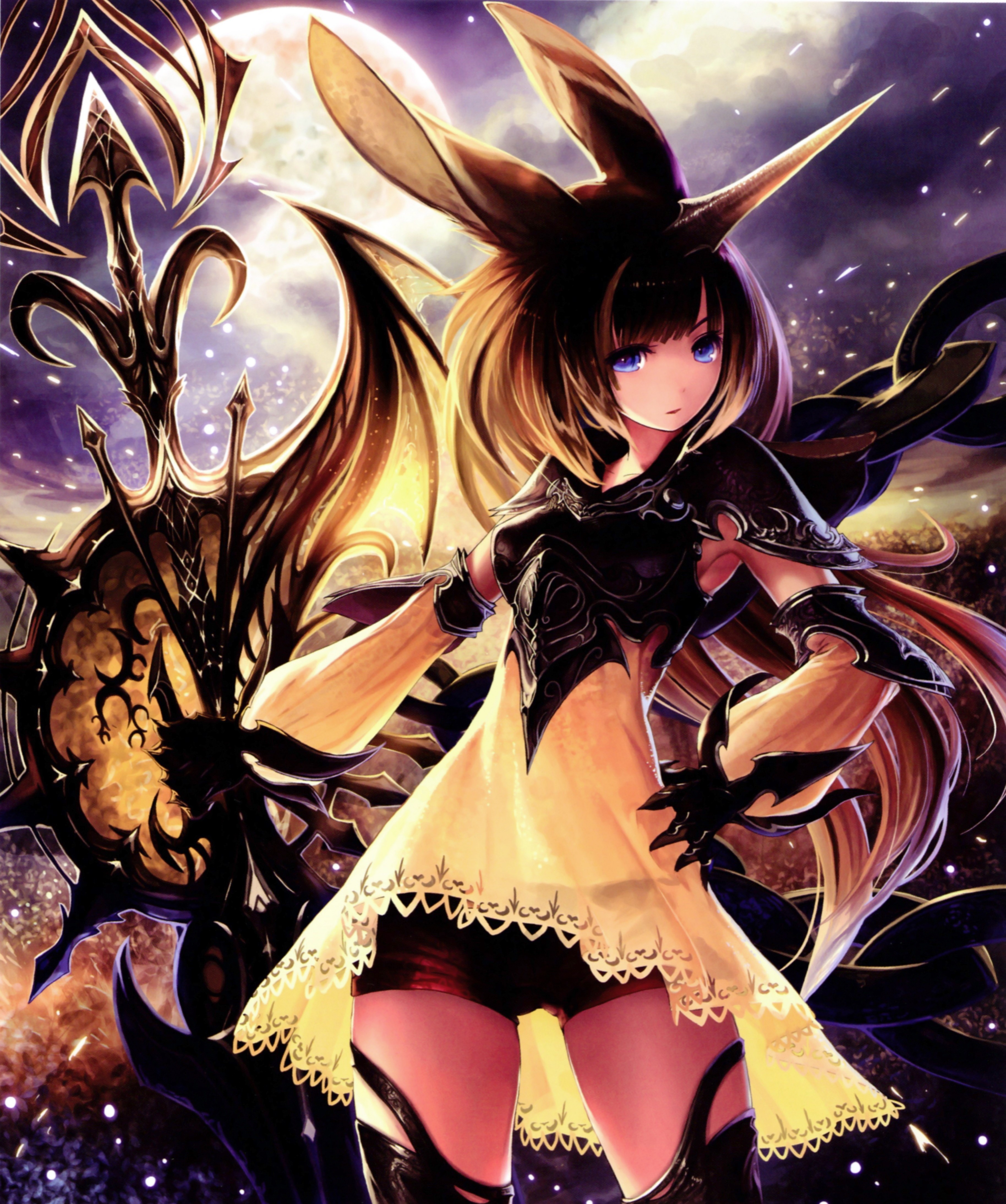 #bunny Ears #shingeki No Bahamut #moon Al-miraj #armor - Shadowverse Moon Al Miraj , HD Wallpaper & Backgrounds