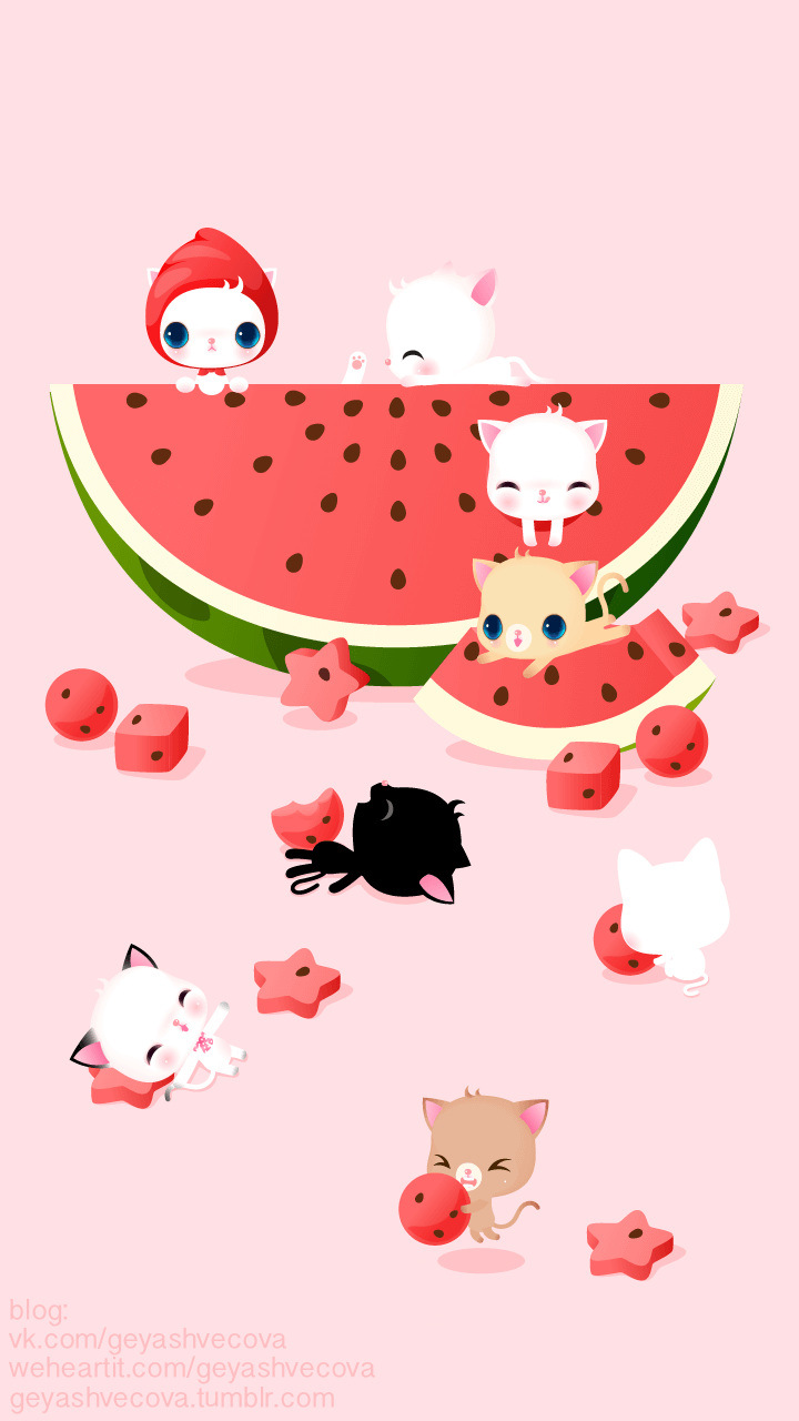 Animals, Baby, And Background Image - Cartoon Bunny And Watermelon , HD Wallpaper & Backgrounds