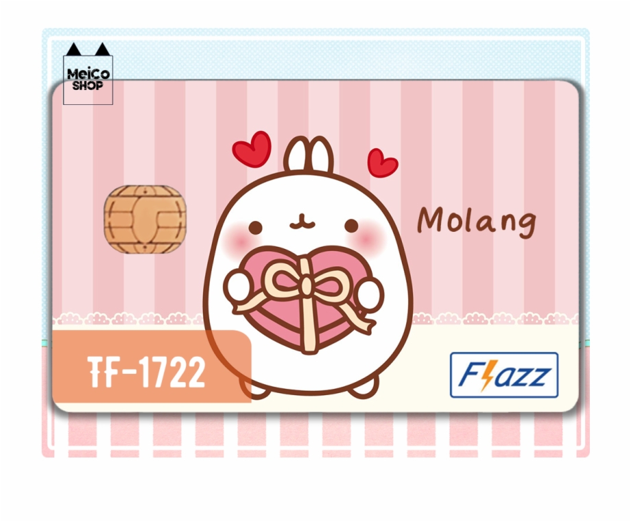 Jual [tf-1722] Stiker Flazz Molang Valentine - Molang Valentine Gif , HD Wallpaper & Backgrounds