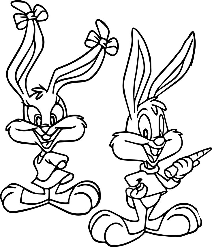 Awesome Baby Bugs Bunny And Lola Cartoon Free Coloring - דפי צביעה לילדים , HD Wallpaper & Backgrounds