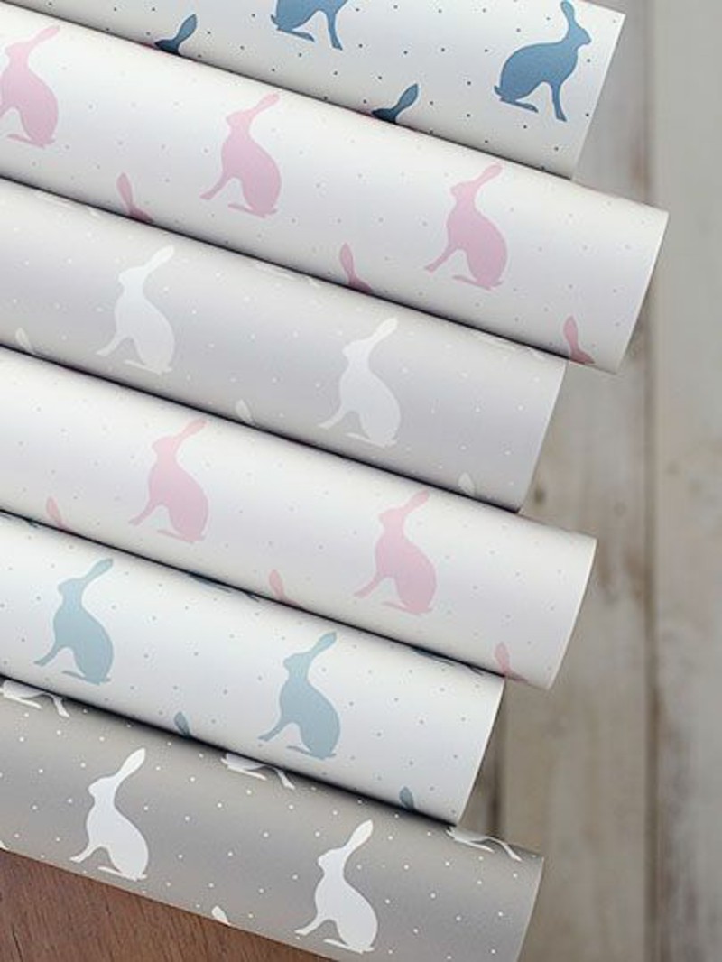 Pattern Wallpaper Rabbits Colored Wallpapers Children's - Rabbit Wallpaper For Nursery , HD Wallpaper & Backgrounds
