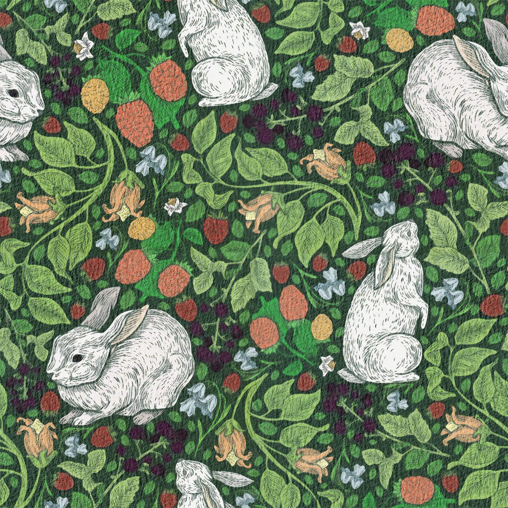 Vintage Bunny Garden - Vintage Rabbit , HD Wallpaper & Backgrounds
