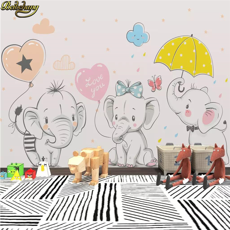 Beibehang Custom Modern Minimalistic Colorful Cute - نقاشی دیواری اتاق کودک , HD Wallpaper & Backgrounds