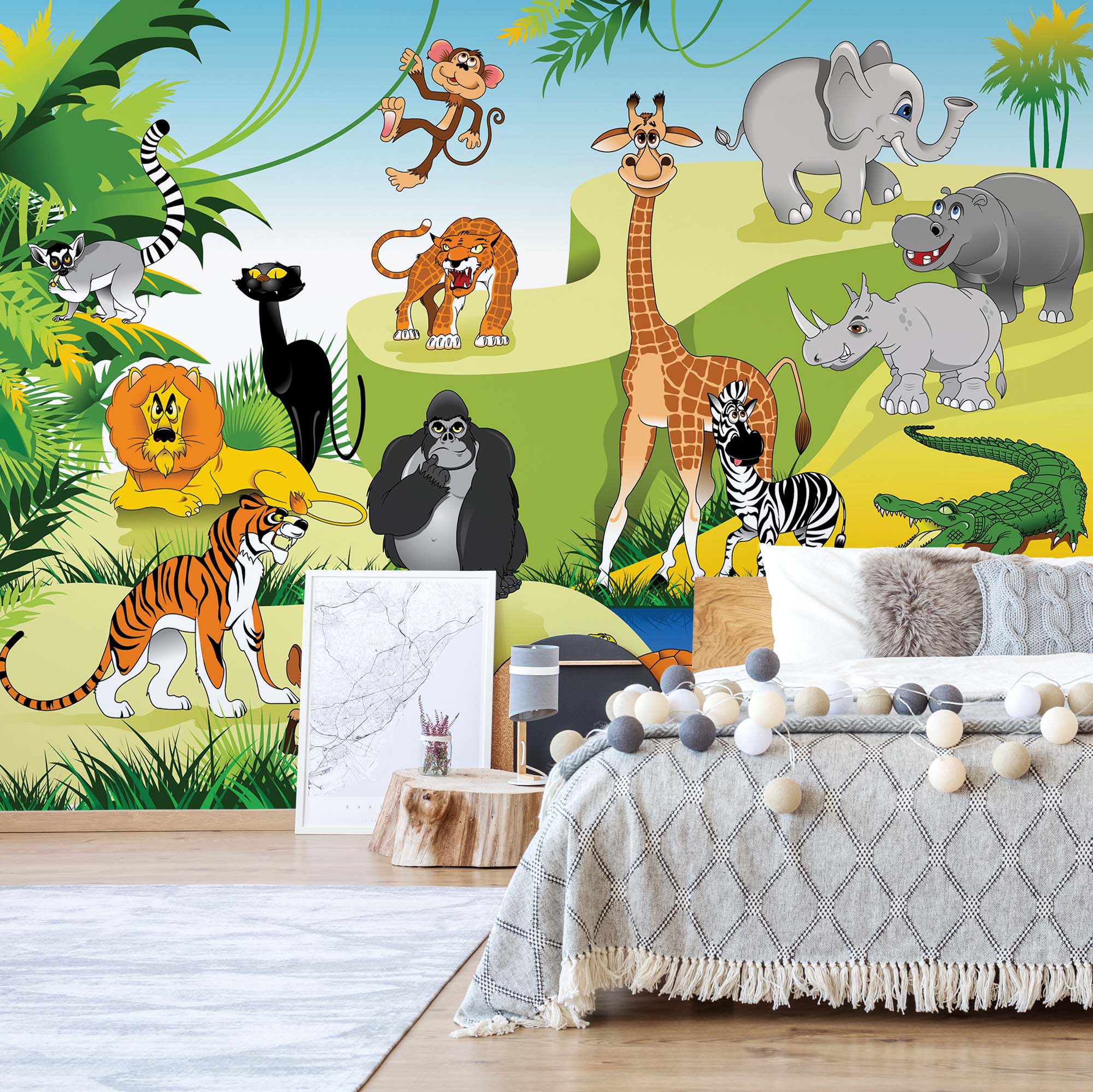 Image Url Room, Https - Jungle Baby Mural , HD Wallpaper & Backgrounds