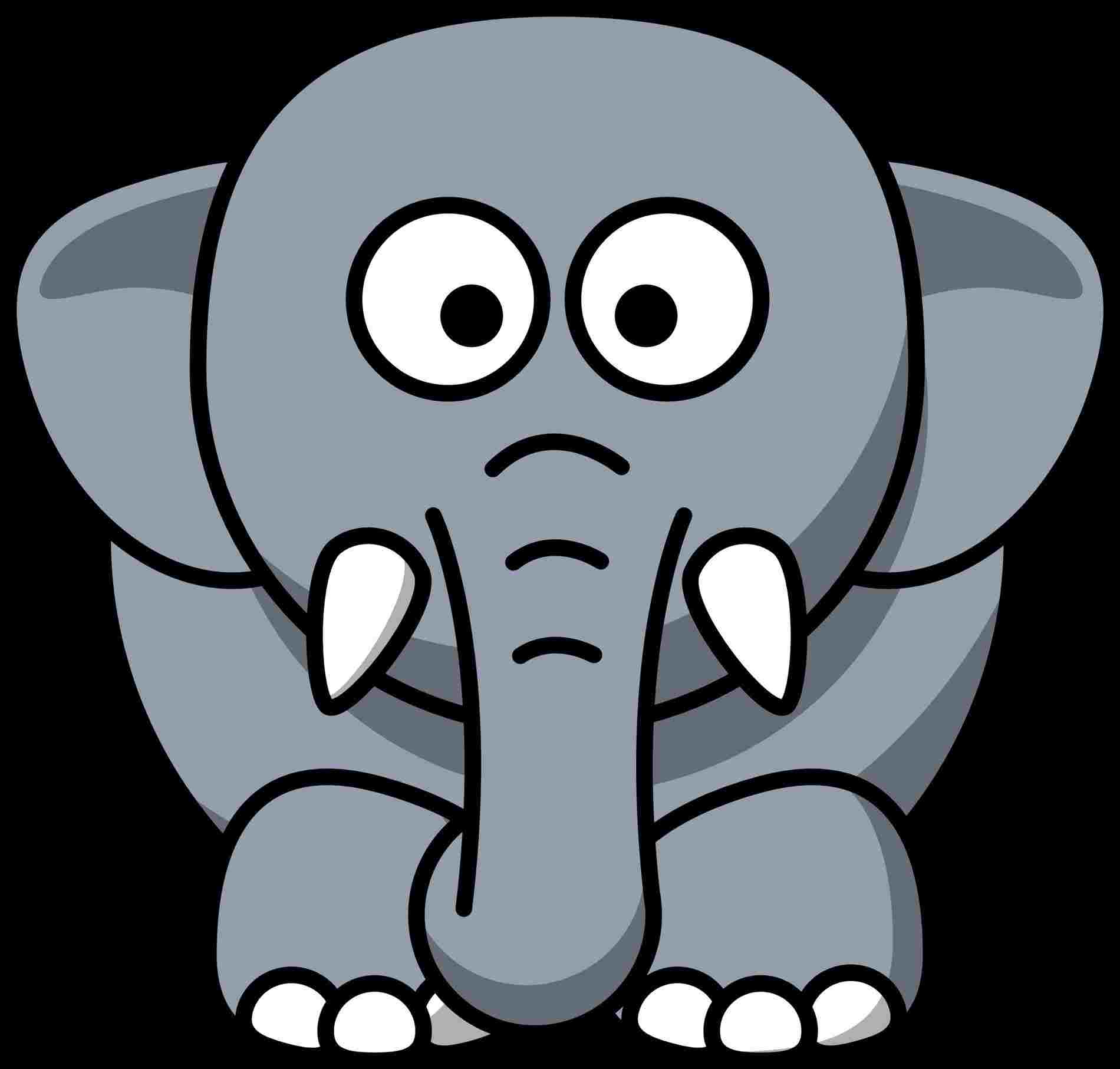 Download - Cartoon Of An Elephant , HD Wallpaper & Backgrounds