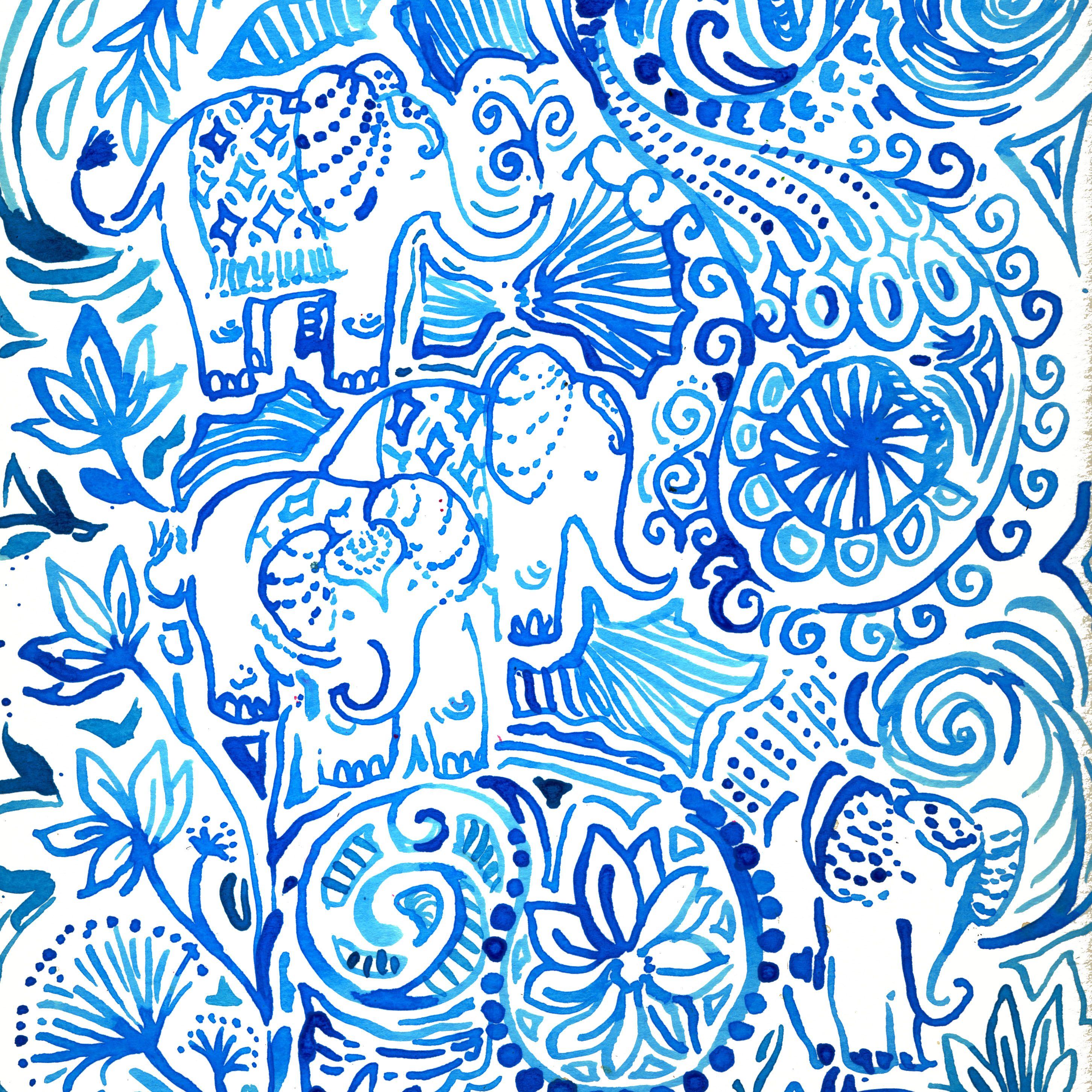 #lilly5x5 Lilly Pulitzer Patterns, Lilly Pulitzer Prints, - Blue Lilly Pulitzer Prints , HD Wallpaper & Backgrounds