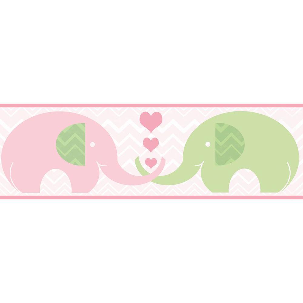 Chesapeake Tobi Pink Elephant Love Wallpaper Border - Paisley , HD Wallpaper & Backgrounds