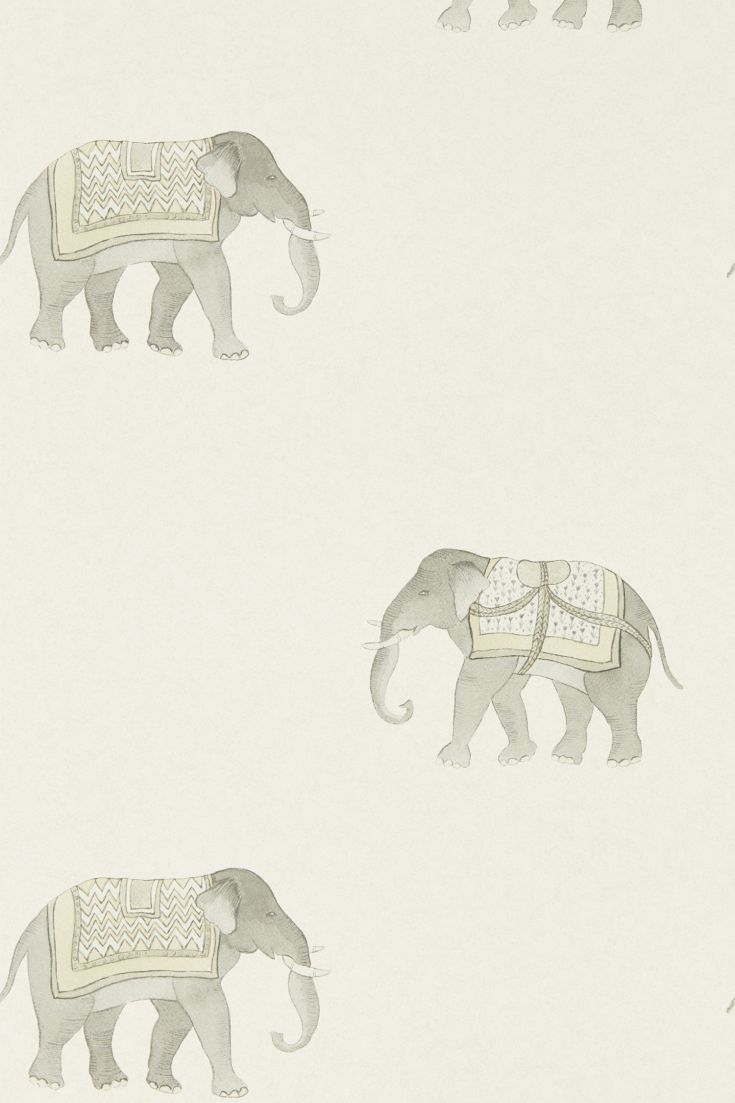 Lovely India Elephant Wallpaper Design By Sanderson - Wallpaper , HD Wallpaper & Backgrounds