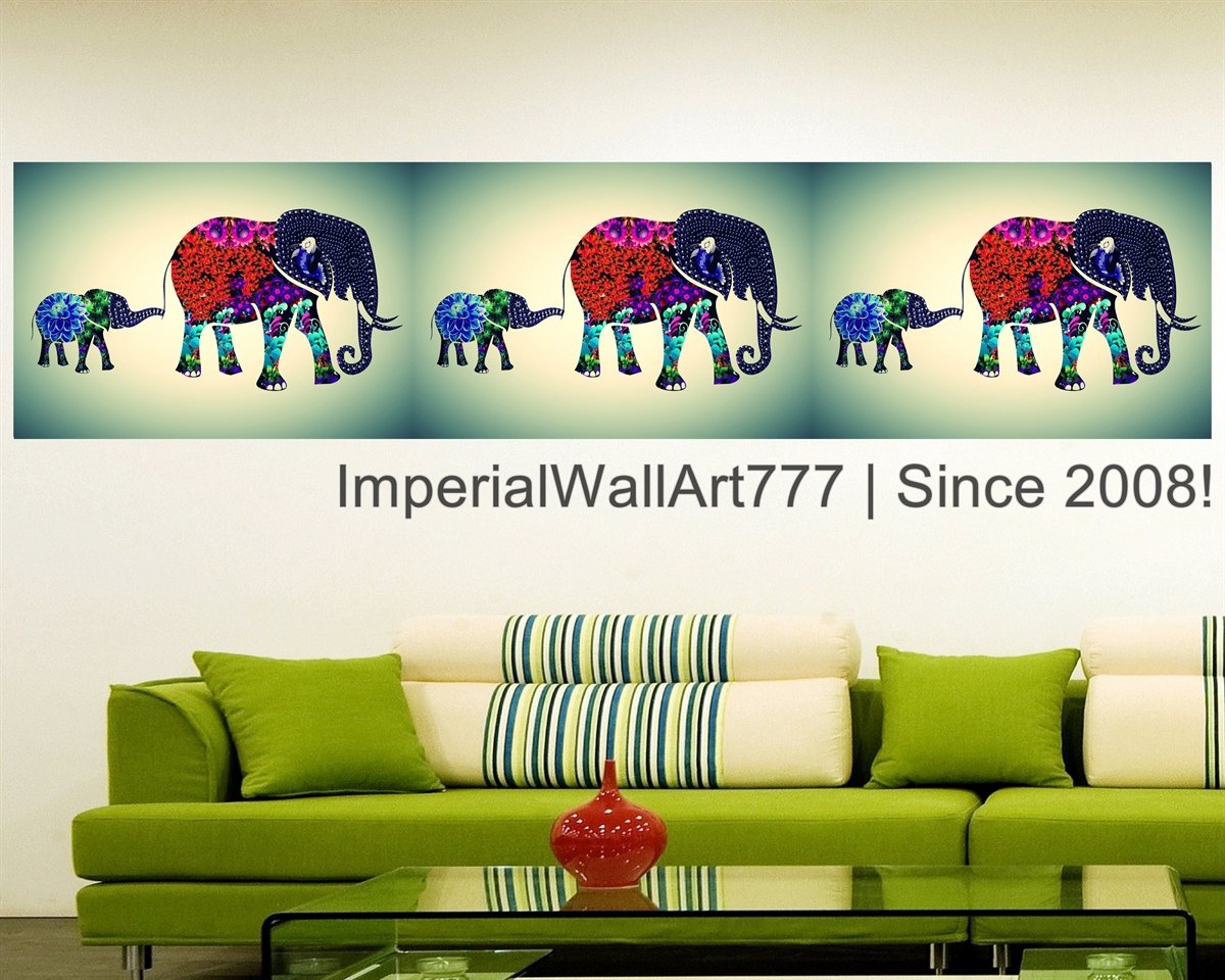Imperialwallart777 Vintage Animal Photo Collage Elephant - Living Room Simple Wall Design , HD Wallpaper & Backgrounds