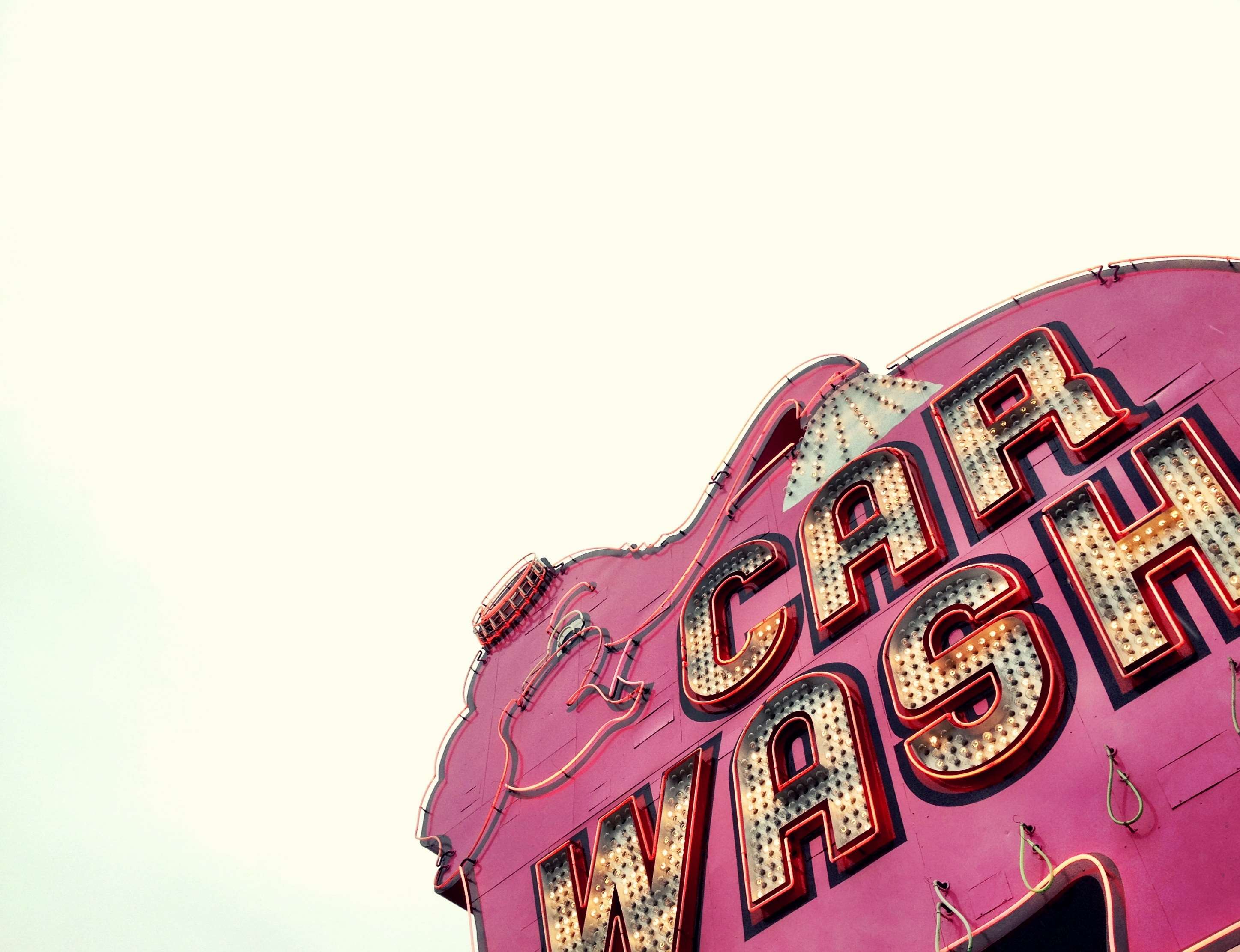 Car Wash, Elephant, Lights, Pink, Pink Elephant, Seattle, - Neon Sign , HD Wallpaper & Backgrounds