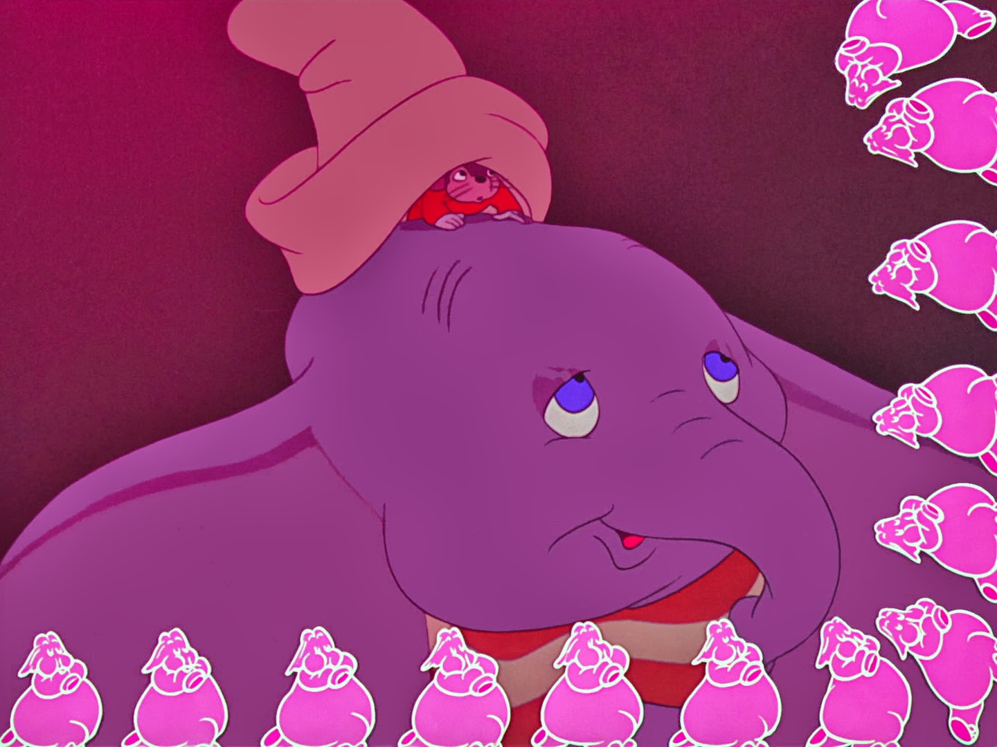 Pink Elephant Wallpaper - Dumbo Seeing Pink Elephants , HD Wallpaper & Backgrounds