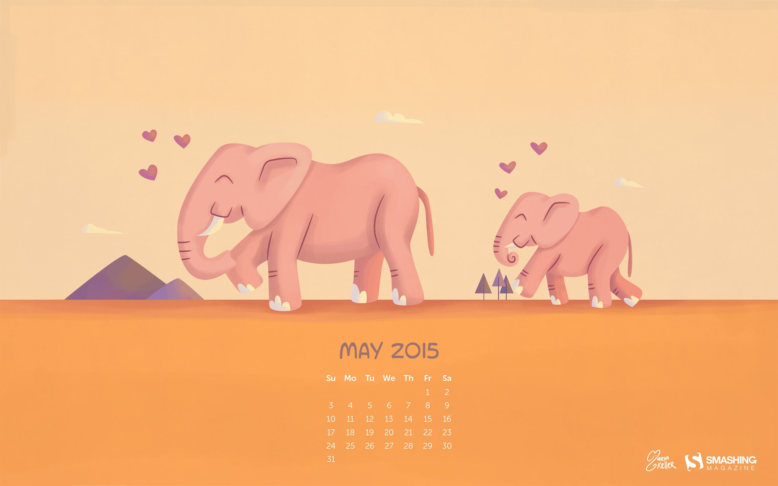 I Will Always Guide You-may 2015 Calendar Wallpape - Indian Elephant , HD Wallpaper & Backgrounds