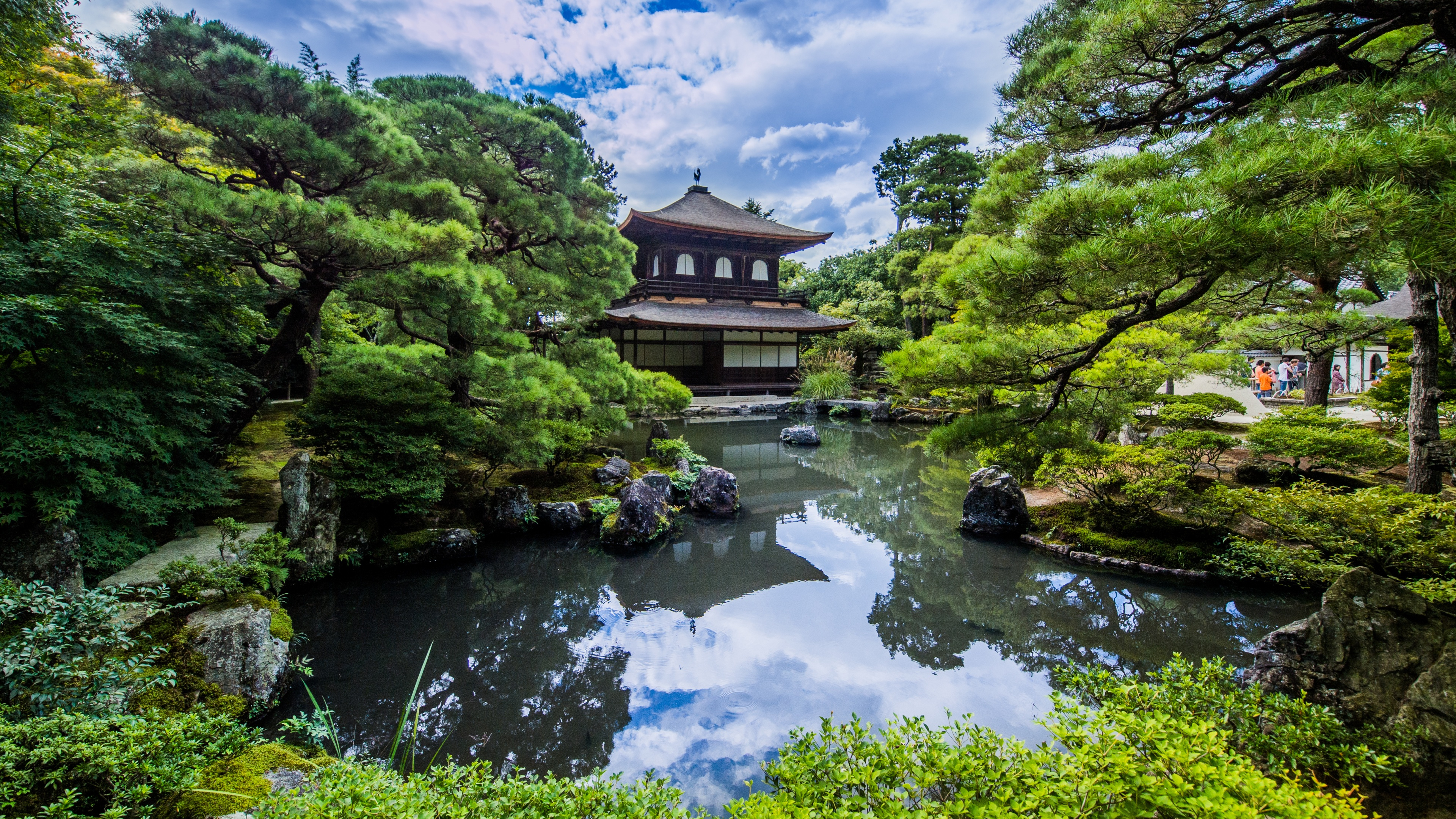 Japanese Rock Garden, Botanical Garden, Reflection, - Ginkaku-ji , HD Wallpaper & Backgrounds