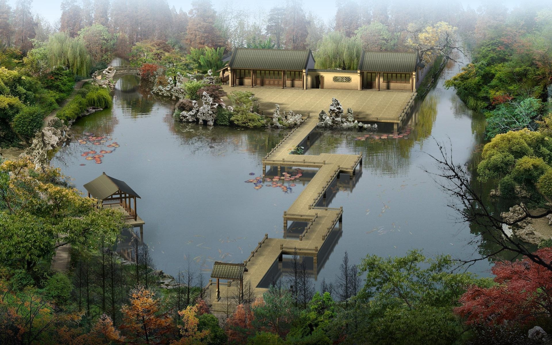 863 Best Japanese Gardens Images On Pinterest - Lake House , HD Wallpaper & Backgrounds