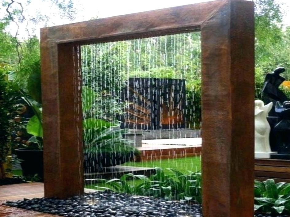 Garden Water Wall Outdoor New Outside Fountains Features - Diy Outdoor Water Feature , HD Wallpaper & Backgrounds