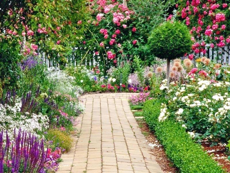 Flower Garden Wallpaper Flower Garden Wallpaper Free - Flower Garden Garden Background , HD Wallpaper & Backgrounds