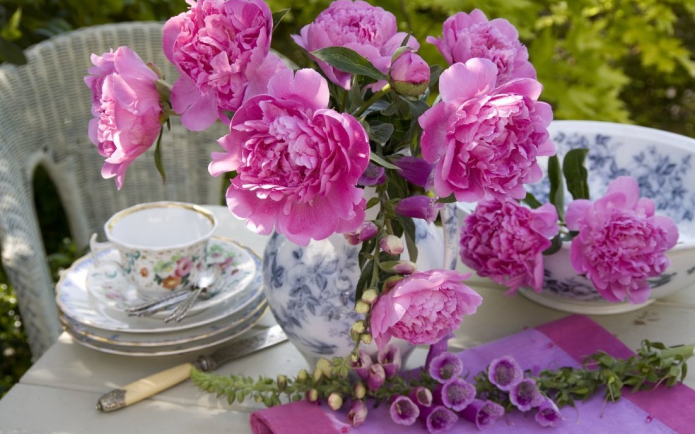 Beautiful Garden Wallpaper Free Download Peony Flowers - Flowers Garden , HD Wallpaper & Backgrounds