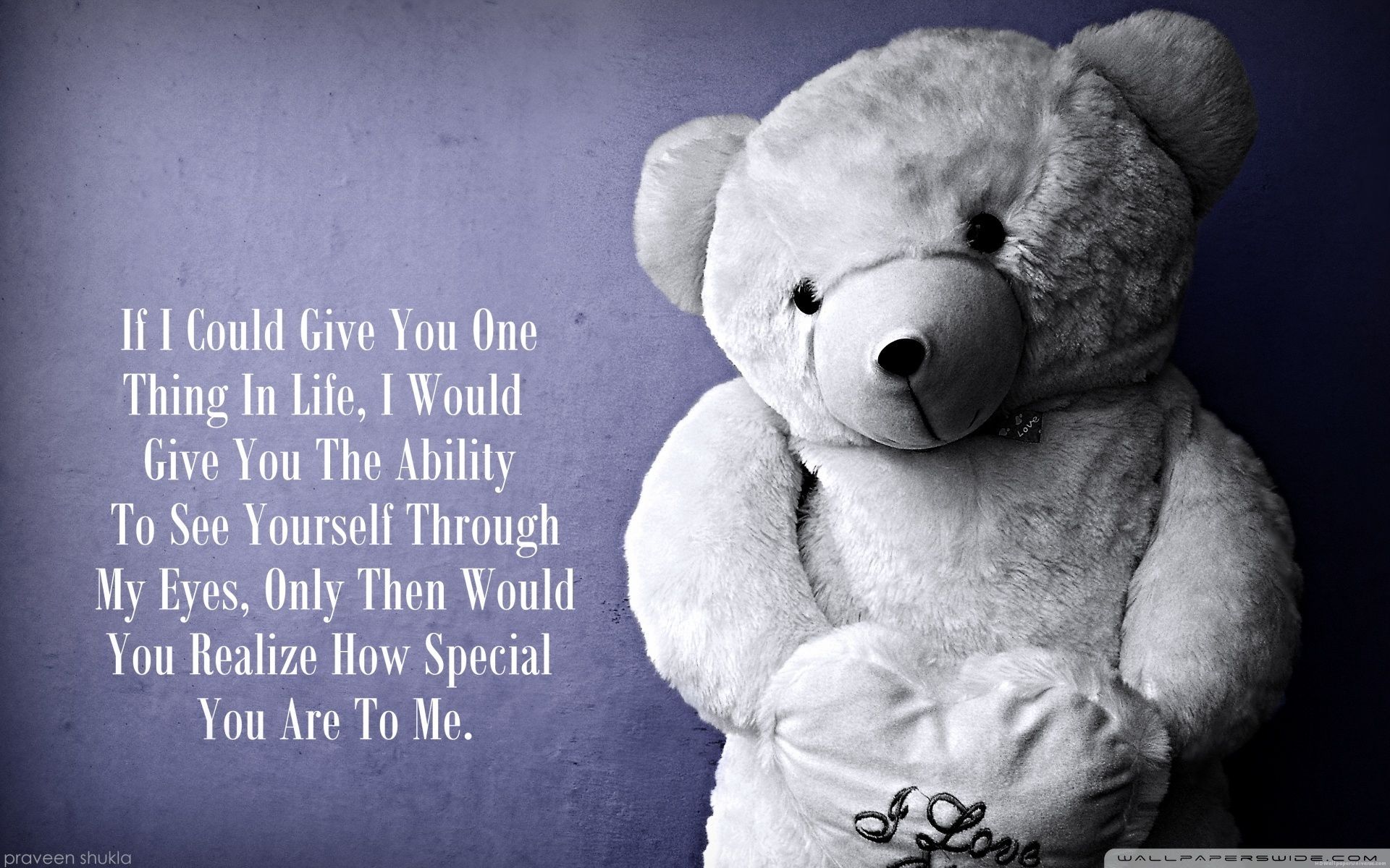 Pin By Croif On Hd Desktop Wallpapers Teddy Day Bear - Love Teddy Bears Quotes , HD Wallpaper & Backgrounds