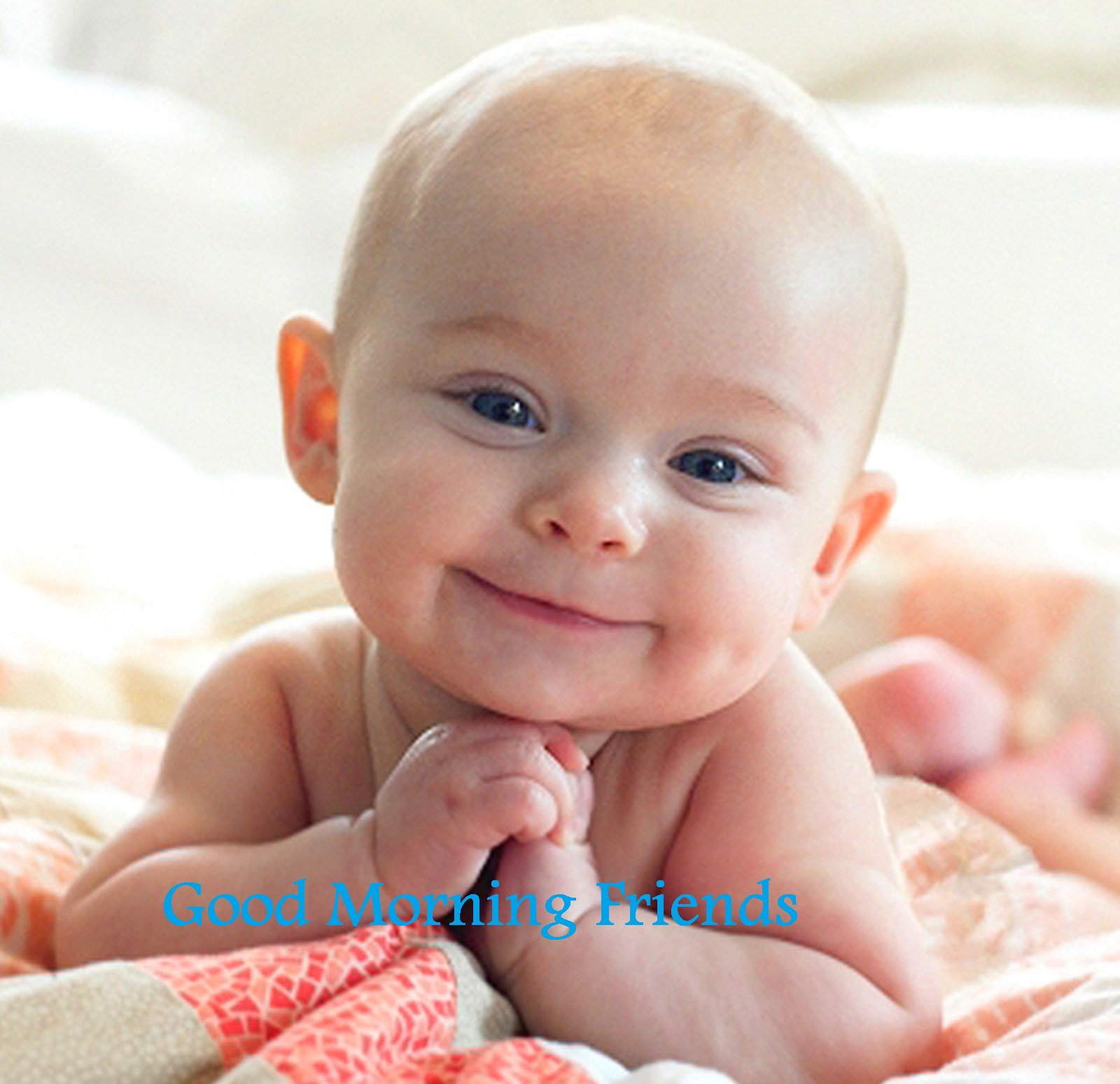 Cute Baby Good Morning Wallpaper - Happy Baby , HD Wallpaper & Backgrounds