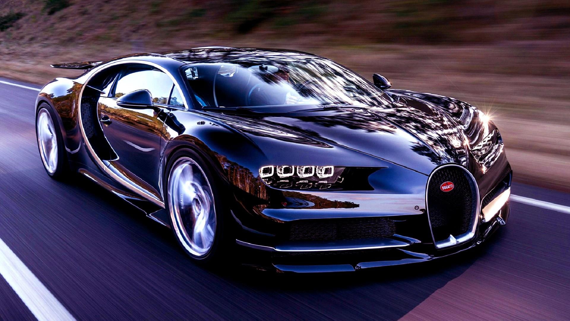 Black Bugatti Chiron Coupe, Dream Car, Motion, Speed - Latest New Cars 2018 , HD Wallpaper & Backgrounds