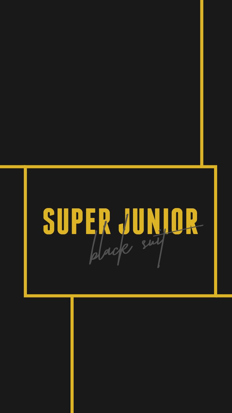 Super Junior Black Suit Lockscreen Wallpaper Kpop - Black Suit Super Junior Logo , HD Wallpaper & Backgrounds