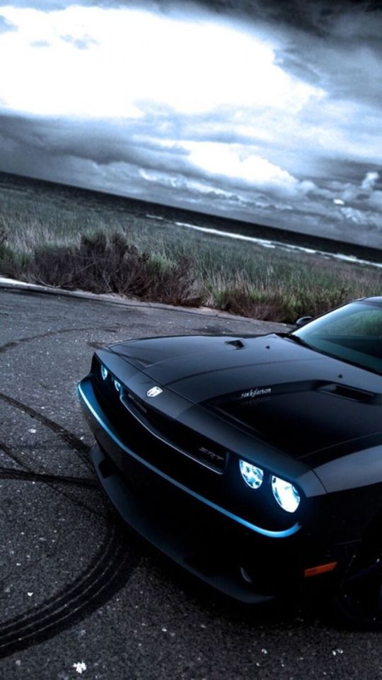 Dodge Challenger Black Front , HD Wallpaper & Backgrounds