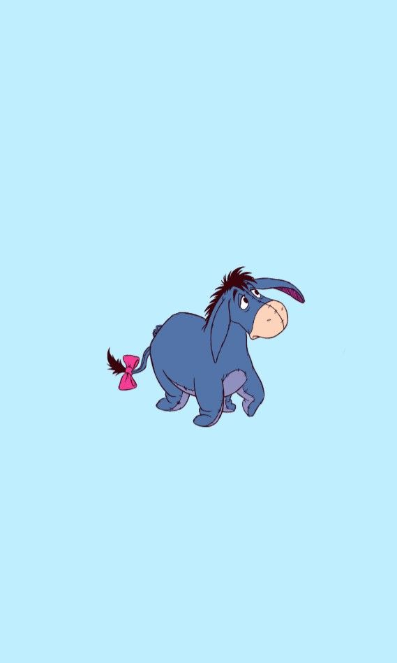 Aesthetic Blue Wallpaper Eeyore Winnie The Pooh - Aesthetic Blue Wallpapers For Iphone , HD Wallpaper & Backgrounds