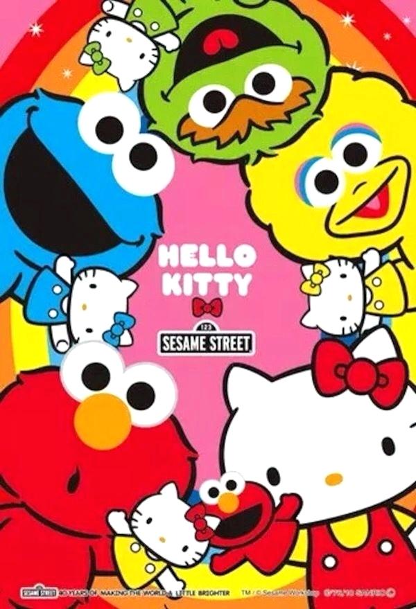 Sesame Street Wallpaper Hello Kitty Sesame Street Sesame - Sesame Street Hello Kitty , HD Wallpaper & Backgrounds