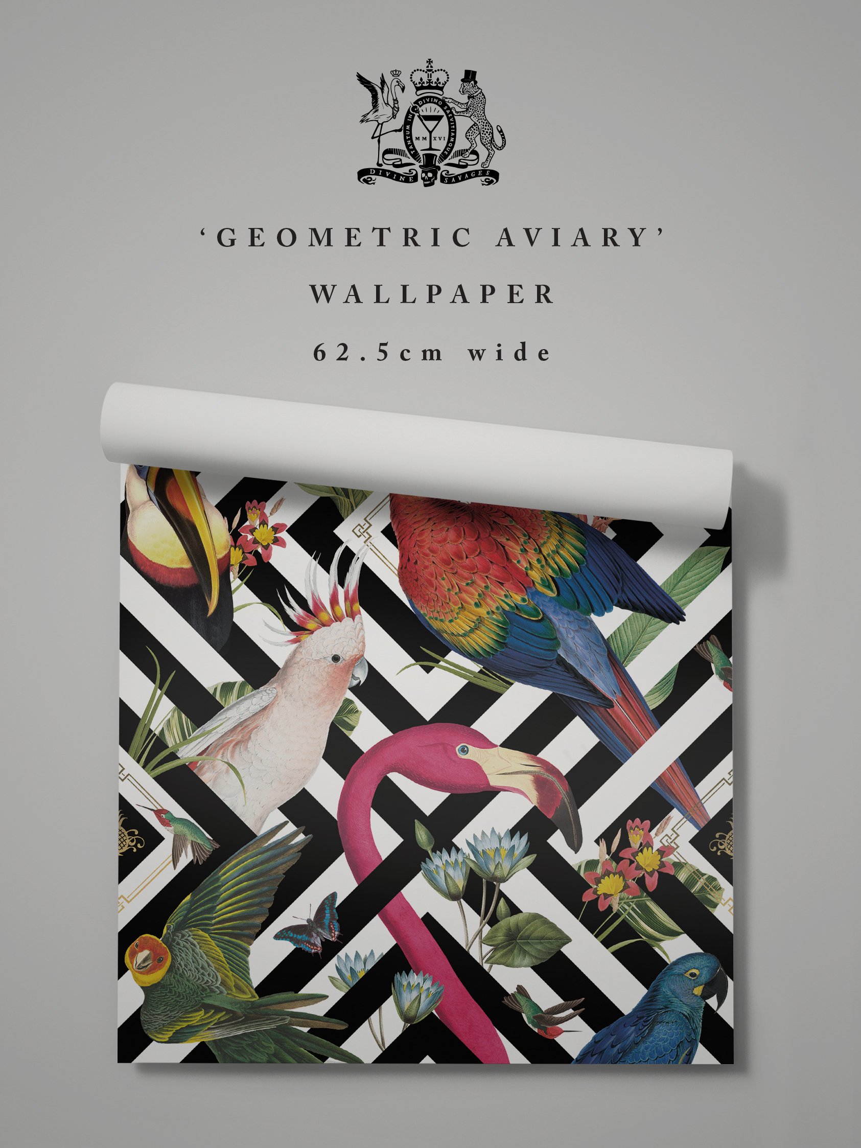 How Wide Is A Roll Of Wallpaper - Geometric Aviary , HD Wallpaper & Backgrounds