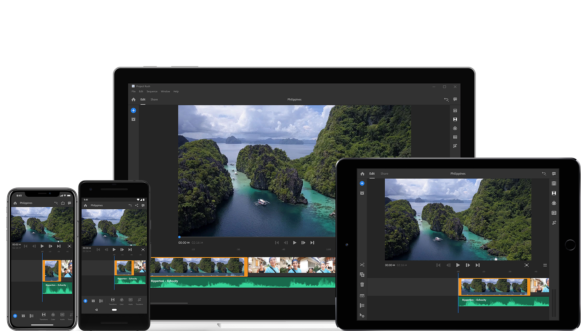 Adobe Launches Premiere Rush Cc For Mobile Video Editing - Adobe Rush , HD Wallpaper & Backgrounds