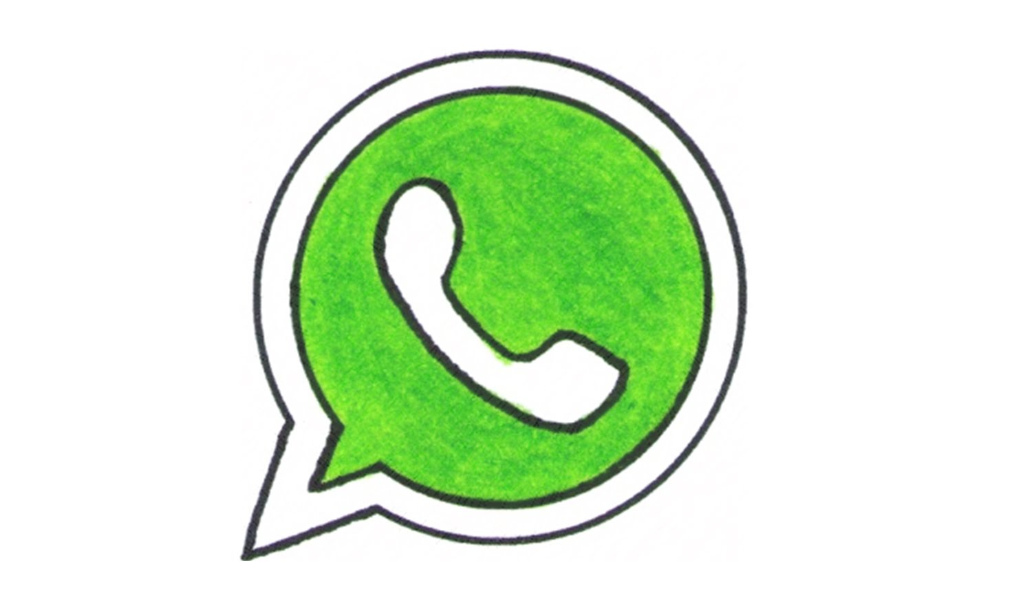 Whatsapp Drawn Logo Wallpaper - Whatsapp Logo Cute , HD Wallpaper & Backgrounds